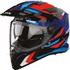 Airoh casco integrale Badx-x Glitch Blu Rosso lucido, Badx-X Glitch Blue Red gloss