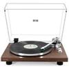 RLINE Giradischi RLTN22GWLN Bluetooth 33/45 Giri Audio-Technica VM-95E Preamplificatore Phono Noce Lucido