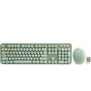 Fdit Set di mouse e tastiera senza fili, 104 tastiere carino rotondo Retro Keycaps tastiera e 5 tasti Kit mouse adorabile, per Windows XP / win7