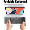 Topiky Tastiera pieghevole con touchpad, wireless portatile per Bluetooth, in formato full size USB C ricaricabile, supporta 3 dispositivi