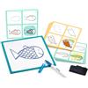 Djeco Set da disegno Step by Step Lama & Co, giocattolo creativo FSC Mix