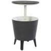 Keter Tavolino portaghiaccio portatile keter cool bar grafite, 49,5x49,5x84,5 cm