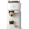 PHILIPS Baristina - Macchina per caffè espresso reale, made simple, macchina da caffè compatta, bianco naturale con portafiltro giallo mango, pressione pompa 16 bar, macinino automatico, Cafe Crema