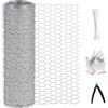 GAESHOW Rete Metallica Zincata Esagonale 50cm x 10m, Rete Metallica Leggera | Maglia 25mm, con Pinze, Guanti e 100 Fascette, per Recinzione per Giardino, Pollaio, Gabbie Conigli, Decorazione della Casa
