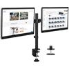 Mount-It! Supporto per doppio monitor | Supporto da scrivania per doppio monitor | Due bracci regolabili in altezza resistenti per 2 schermi di computer da 19 21,5 24 27 32 pollici | VESA 75 100 |