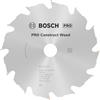 Bosch Accessories Bosch 1x Lama per sega circolare a filo PRO Construct Wood a filo | per Legno da costruzione con malta e chiodi, Ø 150 mm, Professional Accessorio Seghe circolari a filo portatili