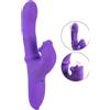 Sweet Smile Thrusting Vibrator with a Moving Ring Purple