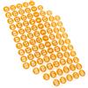 POPETPOP Etichette Adesive Numeri Arancia 8 Fogli per Organizzare e Classificare | Sticker Numerati Autoadesivi, per Chiavi e Mobile Archivio, Rotondi
