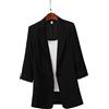 Pastoralist Blazer da Donna, Abbigliamento Casual da Donna in Lino in Cotone, Cappotto da Lavoro a Maniche Lunghe Aperte, Giacche Formali