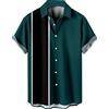 Lzzidou Camicia Hawaiana Vintage Anni '50 Rockabilly a Maniche Corte con Bottoni, da Uomo