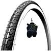 Deestone EBB28BCD 1 COPERTONE BIANCONERO + 1 Camera d'Aria per Bicicletta Bici City Bike Trekking 700 X 35 28 1 5/8 3/8 (37-622)