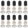eMagTech 10 Pezzi Steli Valvola Bici Compatibile con Schrader 35,5 mm Lega di Zinco Dado di Bloccaggio Tenuta Stabile Compatibile con Schrader per Fori Cerchio MTB e Strada