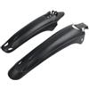 FACULX Set per parafanghi Bici Anteriore Posteriore 24 26 Inch Set per | per materiale PP per robusto, design anti-schizzo, per MTB 24/26 pollici, include 3 coppie, colore nero