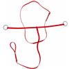 rockible Redini Regolabili per l'Addestramento a Testa in Giù in TPU con Anelli Metallici E Fibbie di Fissaggio per l'Equitazione E l'Allenamento del Adatto, Rosso