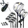 LIFEZEAL Set Completo da Golf da Uomo con Borsa Professionale, 10 Mazze | Driver, Ferri, Hybrid, Fairway, Putter, 3 Coperchi Protettivi, Ambidextro, Attrezzatura per Principianti e Professionisti