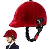 Gitekain Casco Da Equitazione Velluto Vintage Leggero Attrezzatura Di Sicurezza | Casco Protettivo Unisex Equestre Per Ciclismo Outdoor Sentiero Erboso Lezione Pratica Allenamento Competizione
