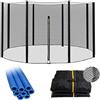 Generic Rete di sicurezza di ricambio per trampolino da 305 cm/366 cm, con cerniera e clip, include 8 tubi in schiuma (25 mm) accessori per trampolino per maggiore divertimento e sicurezza