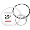 HEMOTON Kit Cavo Freno Bicicletta Bianco Guaina e Accessori | Filo Anteriore e Posteriore, Fibbia Rotante a S, Cappucci Terminali, Parti per Bici e Ciclismo