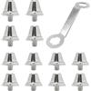 TAIANJI 12 pezzi di tacchetti per scarpe da calcio, in metallo, compatibili con chiavi a tacchetta, tacchetti per tutte le scarpe da calcio, 11 mm, 13 mm