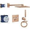 Grohe set completo per doccia Grohe Grohtherm SmartControl Rainshower 310 SmartActive Cube oro rosa spazzolato - 34706DL0