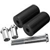 Wivmypog Cursori per telaio, 10 mm universale crash protector alluminio per motociclette, telaio cursori crash pad moto caduta protezione per Honda Suzuki, parti di riparazione (Nero)
