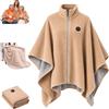 Generico Coperta Riscaldante da Indossare Coperta Elettrica Singola Portatile Beige | Coperta Elettrica USB Portatile Riscaldamento Rapido,Coperta Pile Leggera,Poncho Riscaldante Elettrico Morbida Calda Comoda