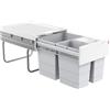 Hailo 3642131 Pattumiera TR Swing 40.3/35 per armadi con 400 mm di Larghezza con Porta Girevole, Plastica, Grigio, 47.5 x 33.6 x 34.6 cm