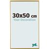 yd. Your Decoration - Cornice 30x50 cm - Oro - Cornice Decorativa Parete in Plastica con Vetro in acryl - Antiriflesso - 30x50 Cornice - Evry