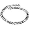 Epinki Catena 45-65 CM, Figaro 12MM Oro/Argento/Nero Collana in Acciaio Inossidabile per Uomo