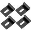 HOLIDYOYO Kit 4 Pezzi Clip Fissaggio Specchio senza Cornice in Acciaio Inossidabile Nero Design Canale Largo Robusto per Installazione a Parete Specchi Grandi e Pesanti