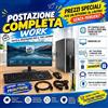HP Postazione completa WORK - PC I3-2120 + Monitor 24" + Kit tastiera e mouse USB + Chiavetta wifi Omaggio