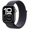 Apple Watch Series 10 (2024) GPS + Cellular 46 mm - Alluminio Jet Black - Sport loop Blu - refurbished