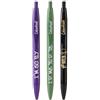 Colourbook Set 3 Penne a Sfera a Scatto Geolier - Tratto Fine 1mm Inchiostro Blu, per Scuola e Ufficio, Corpo Cilindrico Liscio, Colori Assortiti (Nero, Verde, Viola)