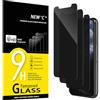 NEW'C Pellicola Privacy per iPhone 11 Pro/XS/X, Vetro Privacy 28° | 3 Pezzi, Nero, 5,8 Pollici, Vetro Temperato, Privacy 28°, Durezza 9H, Antigraffio, Senza Bolle, Oleofobico