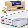 Arensberger Materasso Arensberger JANA con nucleo a molle insacchettate - altezza 20 cm - strato in gel memory foam - rigidità media (H3) - 7 zone - nucleo a molle - superficie di riposo 80x200 cm
