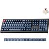 Lustrens Tastiera meccanica, layout AZERTY completo, illuminazione RGB, connessione wireless a 2,4 GHz/Bluetooth/cablata