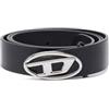 Diesel B-1dr-layer Belt Cintura, Nero, 0 Uomo