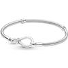 PANDORA Moments - Bracciale con maglia snake in argento sterling con chiusura a nodo infinito