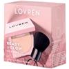 Lovren Lovrén Kit cipria CP1 - Cipria compatta per fissare e opacizzare il trucco, 10,5 g e 1 pennello