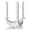 Arti&Mestieri Candelabro Giocoliere colore bianco marmo 21,5 x 21,5 x 10,5 cm di altezza