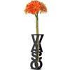 Arti&Mestieri Vaso Script portafiori colore nero 7 x 24,5 cm di altezza