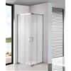 DOCCIASI DocciaSì® - Box Doccia Angolare Rettangolare 70x90 cm con Vetro Temperato Trasparente da 5mm, Altezza 185cm, 2 Ante Scorrevoli e 2 Fisse, Profili in Alluminio Cromo Lucido, Design Moderno e Funzionale