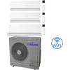 Samsung Climatizzatore Condizionatore Samsung WINDFREE PREMIÈRE Essential White Wifi Trial Split R32 Inverter 9000 + 9000 + 18000 BTU con U.E. AJ068TXJ3KG/EU Classe A++/A+ NOVITÁ 2026