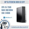 HP Desktop PC HP EliteDesk 800G3 SFF Cpu i5-7500 Ram 8Gb DDR4 SSD 240Gb Win11Pro