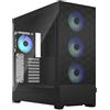 Fractal Design Pop XL Air RGB Black - Tempered Glass Clear Tint - Honeycomb Mesh Front - TG side panel - Four 120 mm Aspect 12 RGB fans included - E-ATX High Airflow Full Tower PC Gaming Case
