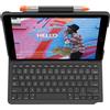 Logitech Slim Folio - Tastiera e custodia folio - Bluetooth - QWERTZ - Svizzera - Grafite - per iPad Apple da 10,2 pollici (7a generazione, 8a generazione, 9a generazione)