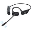 Merkloos Cuffie wireless a conduzione aerea - Microfono con riduzione del rumore AI - Bluetooth 5.4 - Multipoint - 29 g - Pulsante mute - Per lavoro e in viaggio