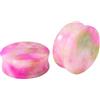 Homxi 2 Pezzi 10mm Set Dilatatore,00G Dilatatore in Pietra Rotonda Kit Dilatatore Rosa