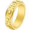 Whoiy Anelli di Fidanzamento Sole E Luna, Anello Fidanzati Multicolore Antistress Anello Fedi Nuziali Fascia Acciaio Inossidabile Incise