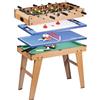 Tavolo multigioco 4 in 1 con gambe: calcio balilla, hockey, ping-pong e biliardo